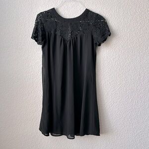 VANBERFIA Black Lace Top Dress Size M